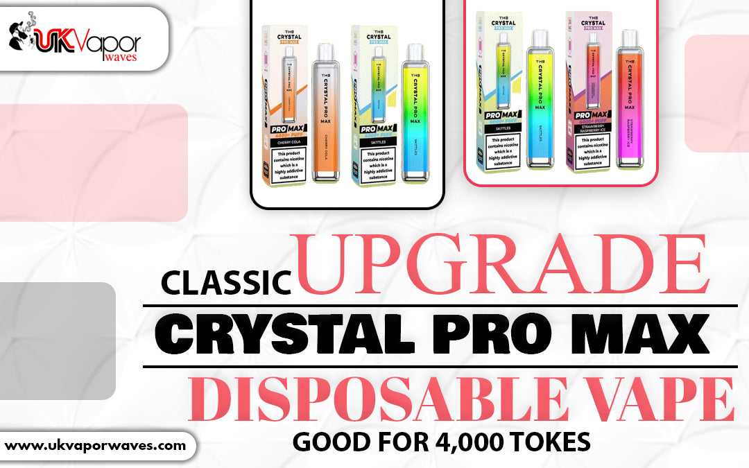 Classic Upgrade: Crystal Pro Max Disposable Vape, Good for 4,000 Tokes