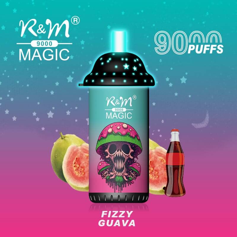 Fizzy Guava R&M Magic 9000 Puffs Disposable Vape Box of 10