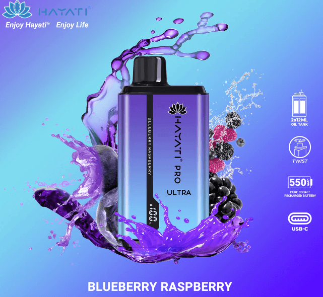 Hayati Pro Ultra 15000 puffs Vape Blueberry Raspberry
