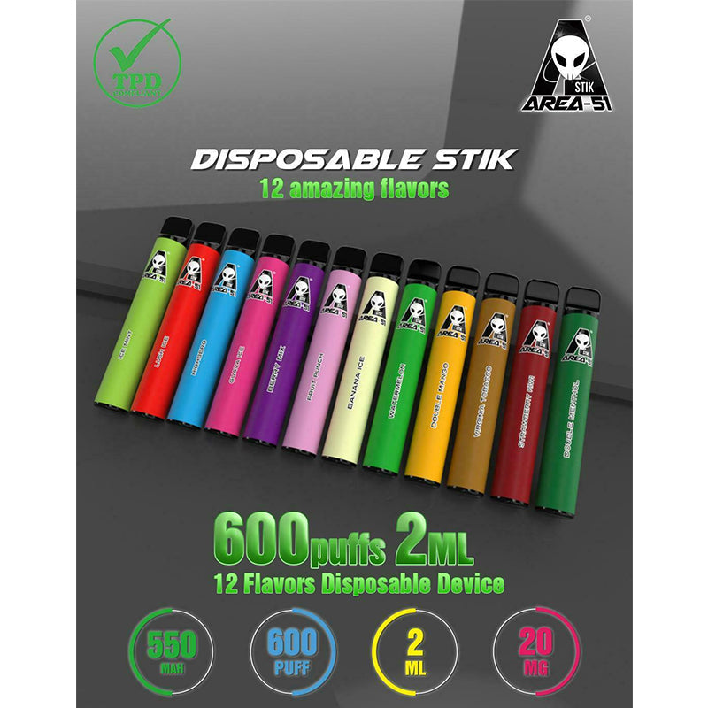 Area 51 Disposable Stick Vape Pod Kit 