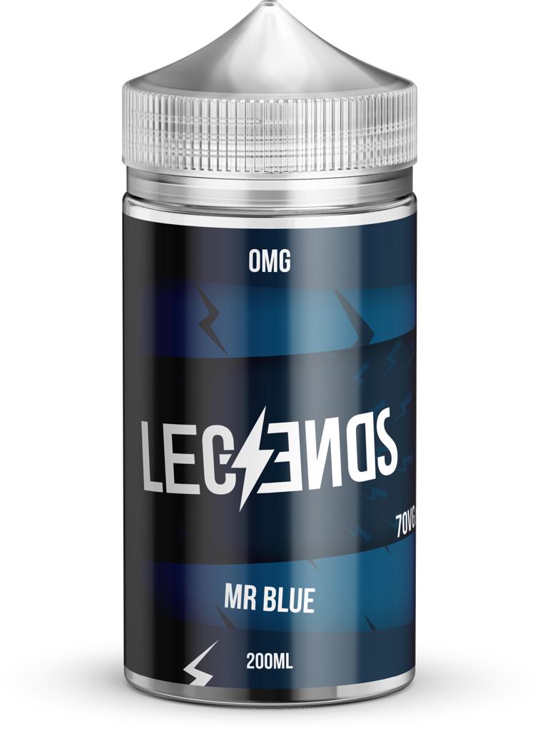 MR BLUE Vape Juice By Legends E-Liquid 0mg 200ml 70/30