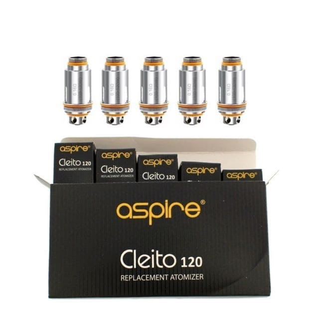 Aspire Cleito 120 Coils Replacement Coil Heads, 0.16 Ohm Pack of 5