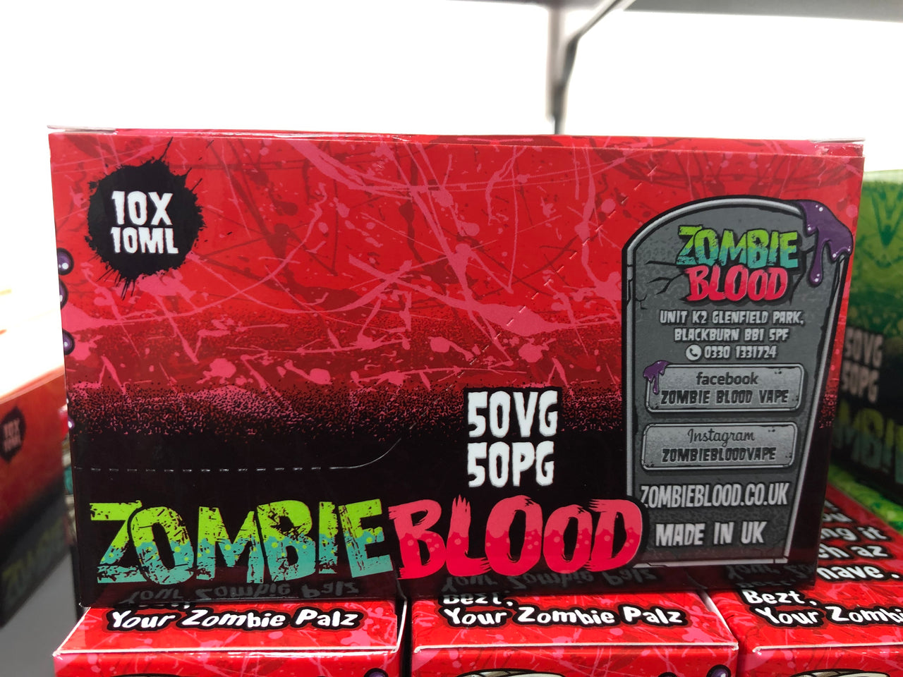 Zombie Blood E Liquid 50/50 VGPG 5x10ml or 10x10ml