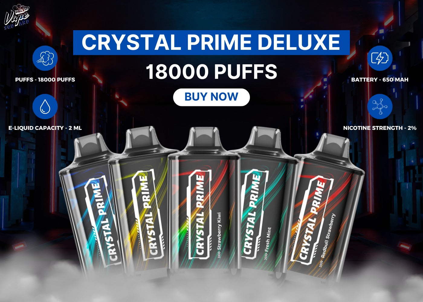 Crystal Prime Deluxe 18000 Puffs Disposable Vape