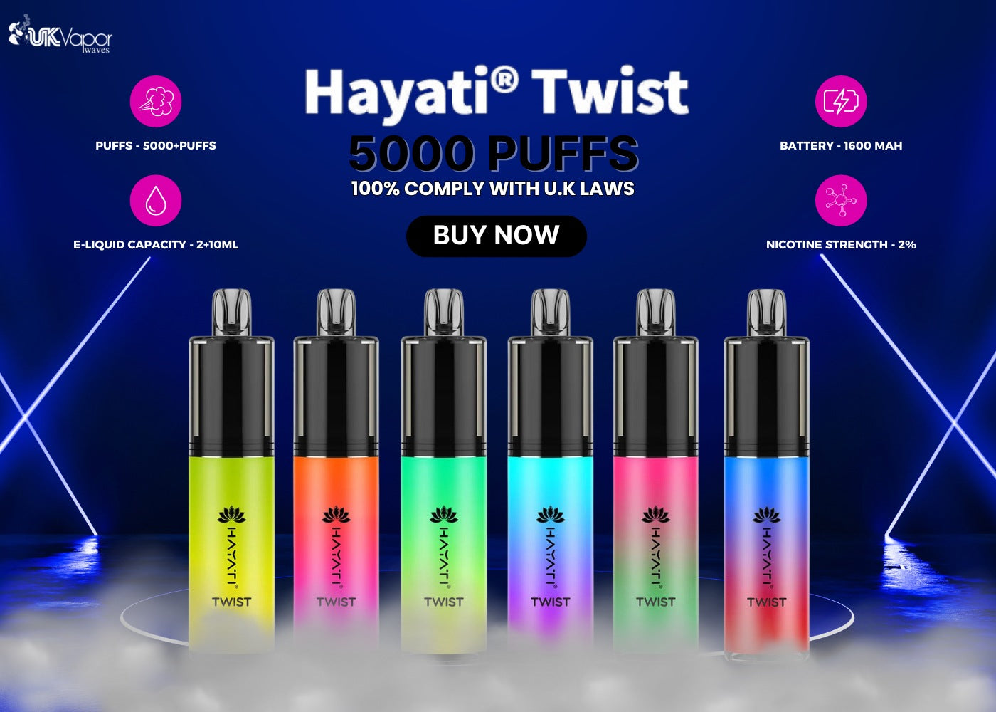 Hayati Twist 5000 Disposable Pod Kit UK Online