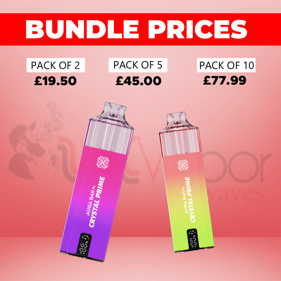 Aura Bar 10k, 10000 Puffs Prefilled Pod Vape by Crystal Prime