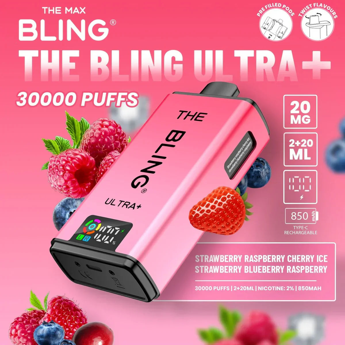 Bling Ultra Plus 30k Puffs Prefilled Pod Vape Kit