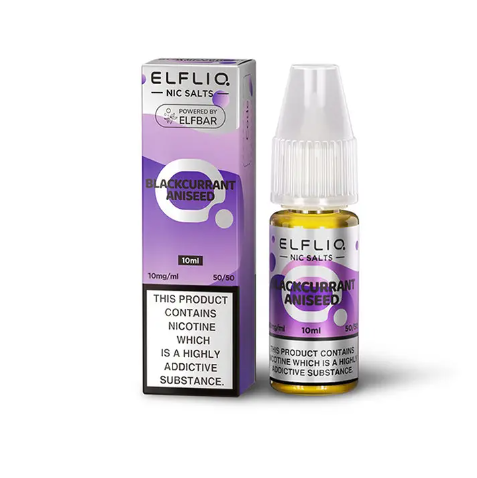 ELFLIQ ELF BAR Blackcurrant Aniseed 10ml Nic Salts E-liquids