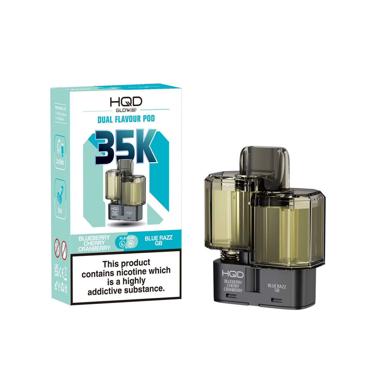 HQD Glow Air 35k Prefilled Refill Pods