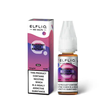 ELFLIQ ELF BAR Blueberry Sour Raspberry 10ml Nic Salts E-liquids -£15.89