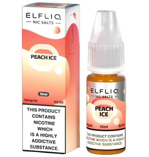 ELFLIQ ELF BAR Peach Ice 10ml Nic Salts E-liquids