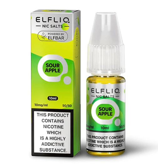 ELFLIQ ELF BAR Sour Apple 10ml Nic Salts E-liquids