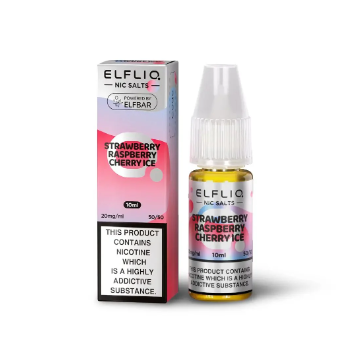 ELFLIQ ELF BAR Strawberry Raspberry Cherry Ice 10ml Nic Salts E-liquids 