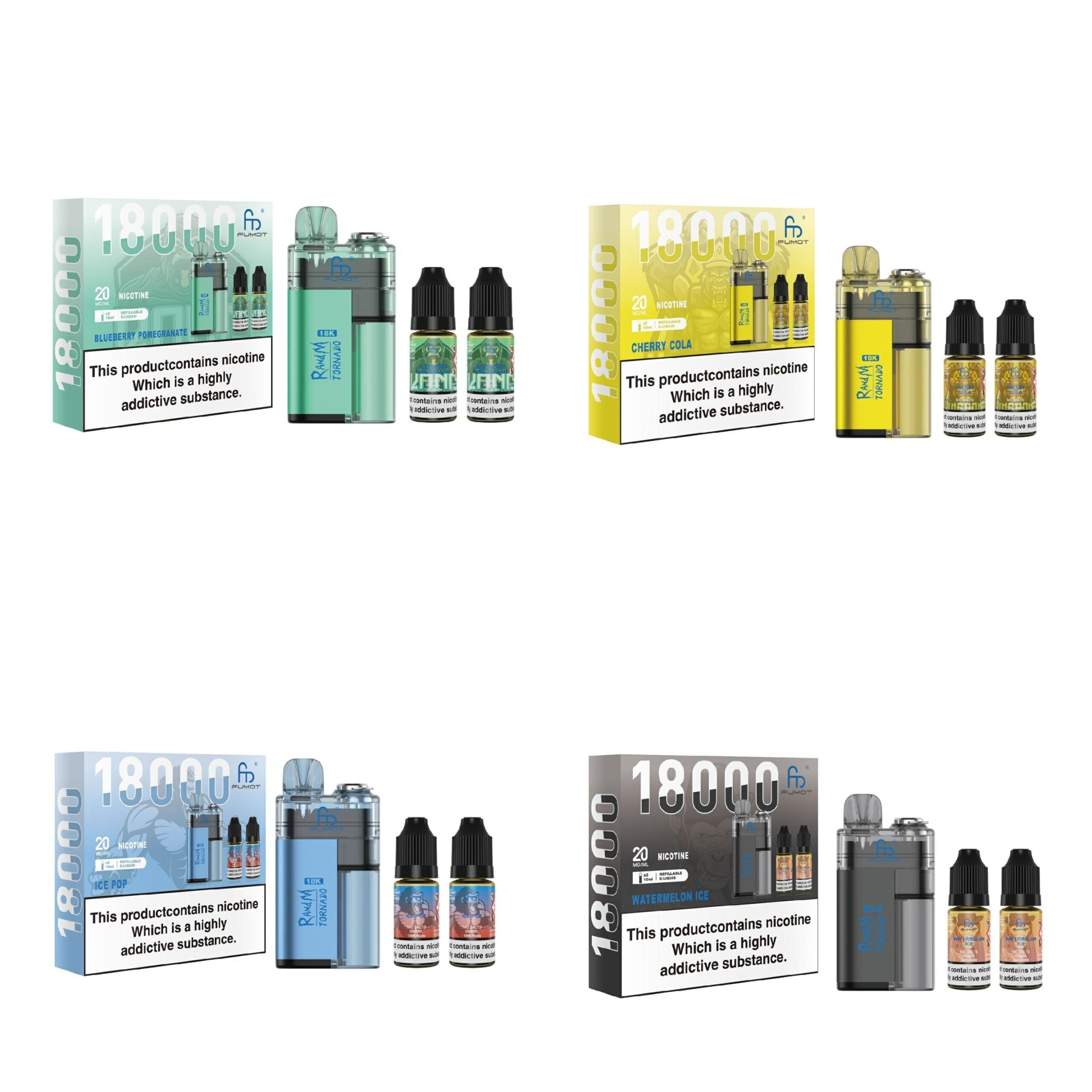 Fumot R and M Tornado 18000, 18k Puff Vape Kit - Uk Vapor Waves Fumot R and M Tornado 18000, 18k Puff Vape Kit - Uk Vapor Waves