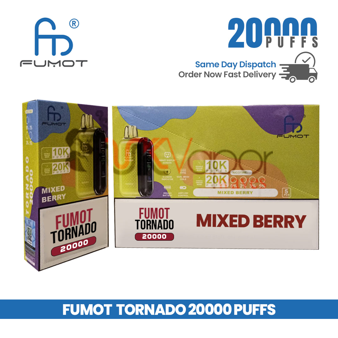 Mixed Berry Fumot Tornado 20K Puffs Disposable Vape Pen
