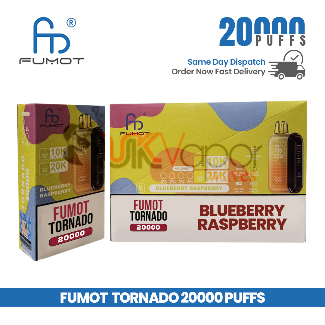 Fumot Tornado Blueberry Raspberry 20,000 Puff Disposable Pod