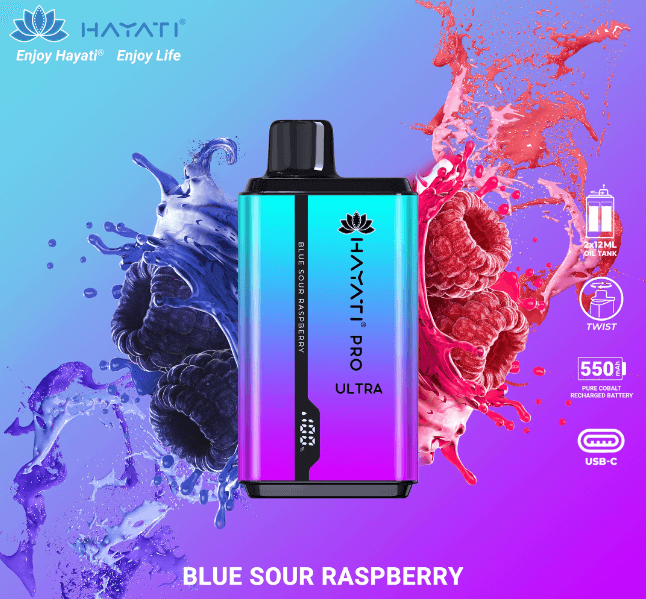 Hayati Pro Ultra 15000 puffs Vape Blue Sour Raspberry £9.99 Hayati Pro Ultra 15000 puffs Vape Blue Sour Raspberry £9.99