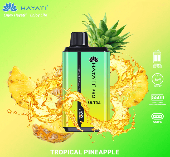 Hayati Pro Ultra 15000 puffs Vape Tropical Pineapple