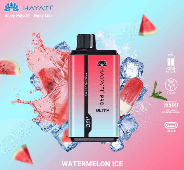 Hayati Pro Ultra 15000 Puffs Vape Watermelon Ice £9.99