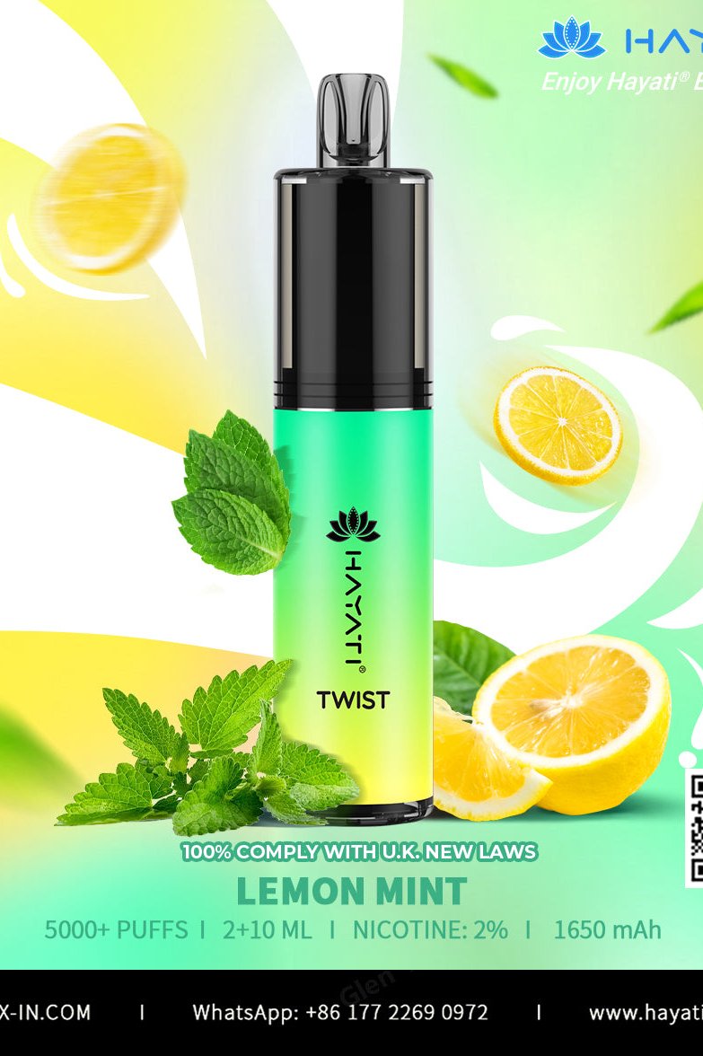 Lemon Mint Hayati Twist 5000 Puffs Disposable Vape