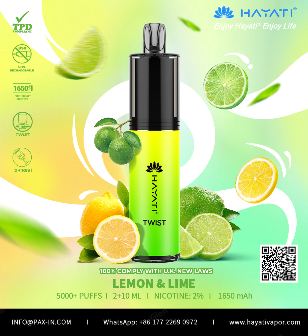 Lemon Lime Hayati Twist 5000 Puffs Disposable Vape