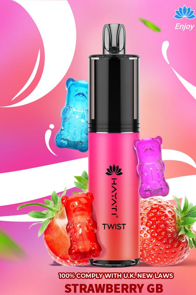 Strawberry Gummy Bear Hayati Twist 5000 Puffs E-Cigarette