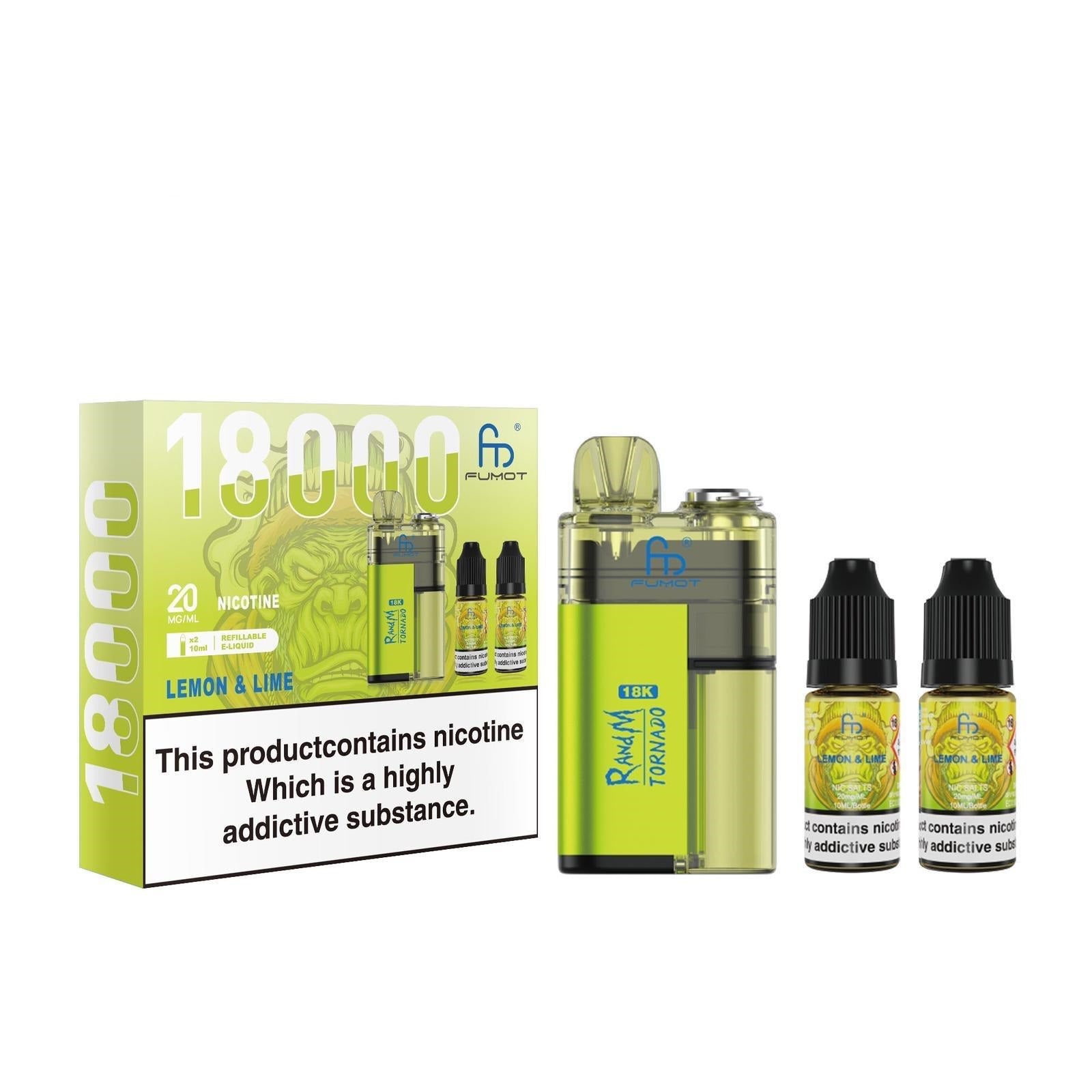 Fumot R and M Tornado 18000, 18k Puff Vape Kit - Uk Vapor Waves Fumot R and M Tornado 18000, 18k Puff Vape Kit - Uk Vapor Waves
