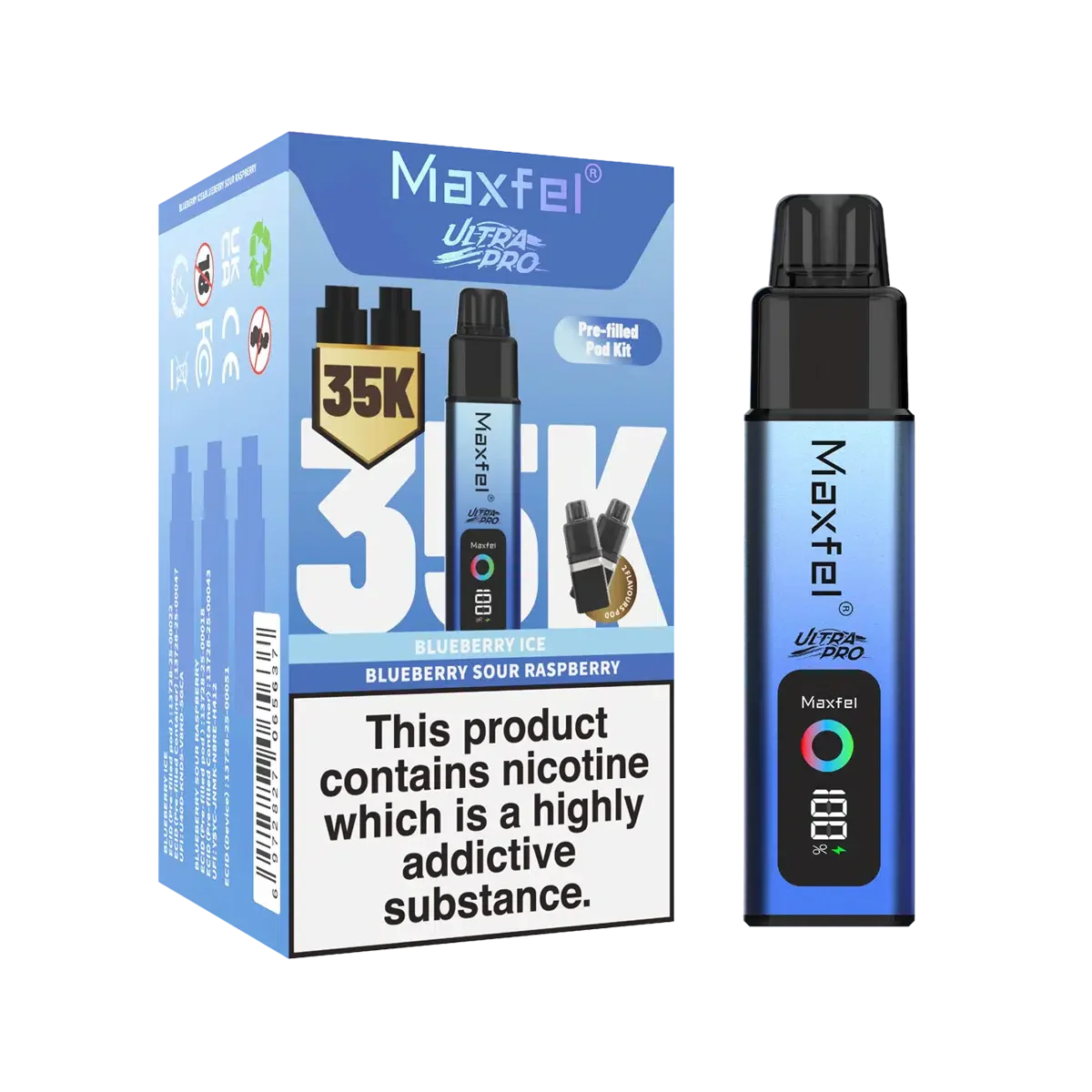 Maxfel Ultra Pro 35k, 35000 Puffs Prefilled Pod Vape Kit