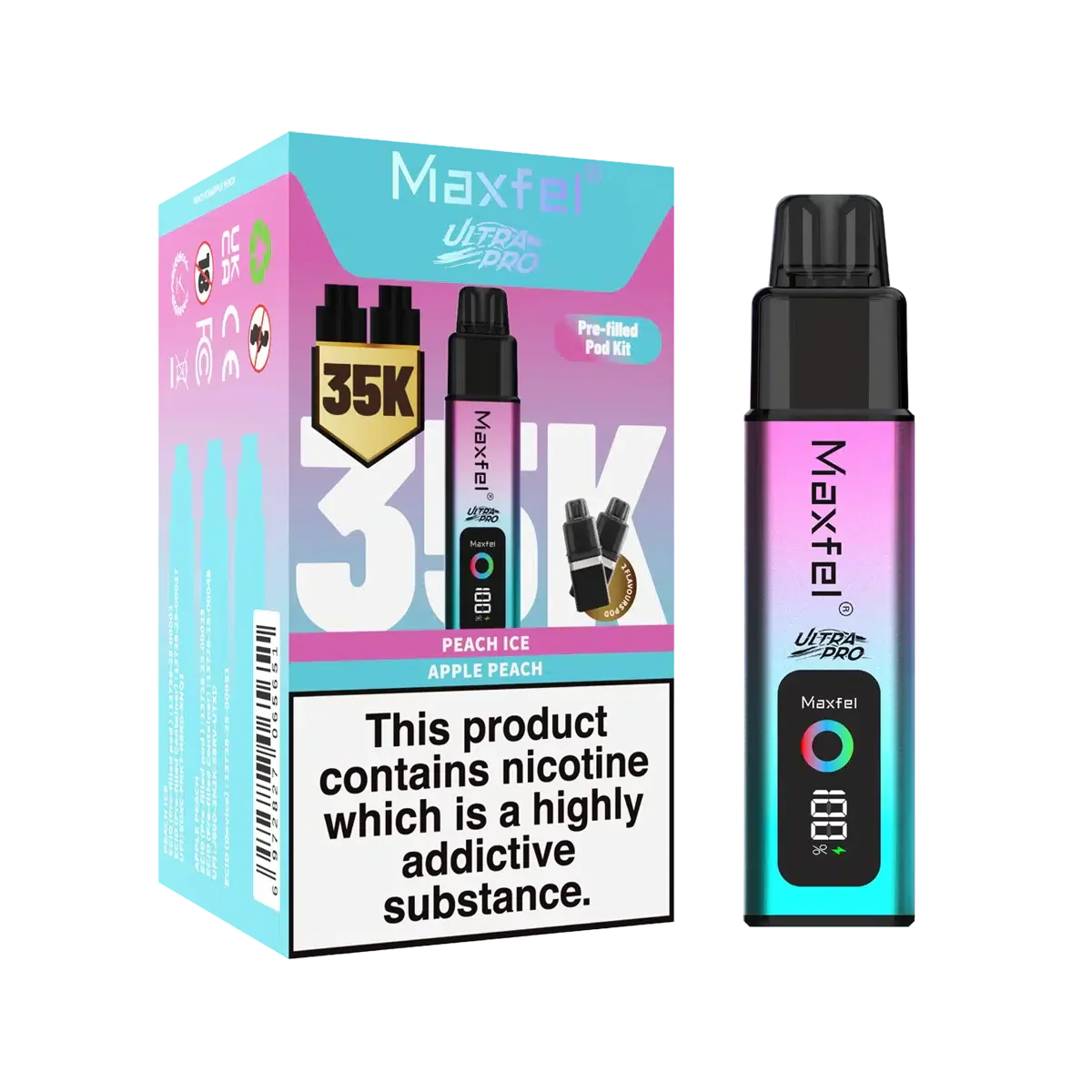 Vape Hebat Maxfel Ultra Pro 35k, 35000 Puffs Prefilled Pod vape kit Planet of the Vapes Vape Hebat Maxfel Ultra Pro 35k, 35000 Puffs Prefilled Pod vape kit Planet of the Vapes