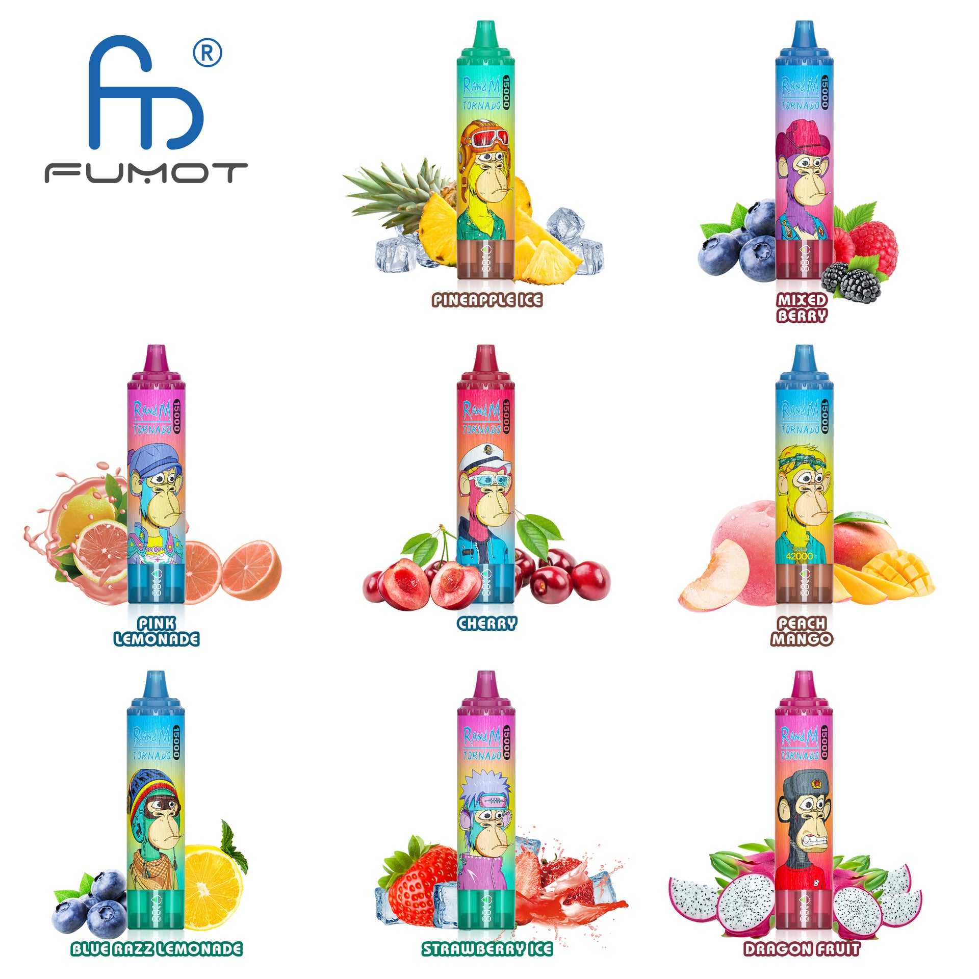 Randm Tornado 15000 Fumot Pre Filled vape - 5 Best Mix - Uk Vapor Waves Randm Tornado 15000 Fumot Pre Filled vape - 5 Best Mix - Uk Vapor Waves