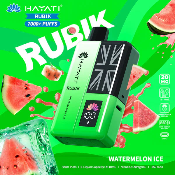 Hayati Rubik 7000. 7k Puffs Vape Kit - Lowest Price