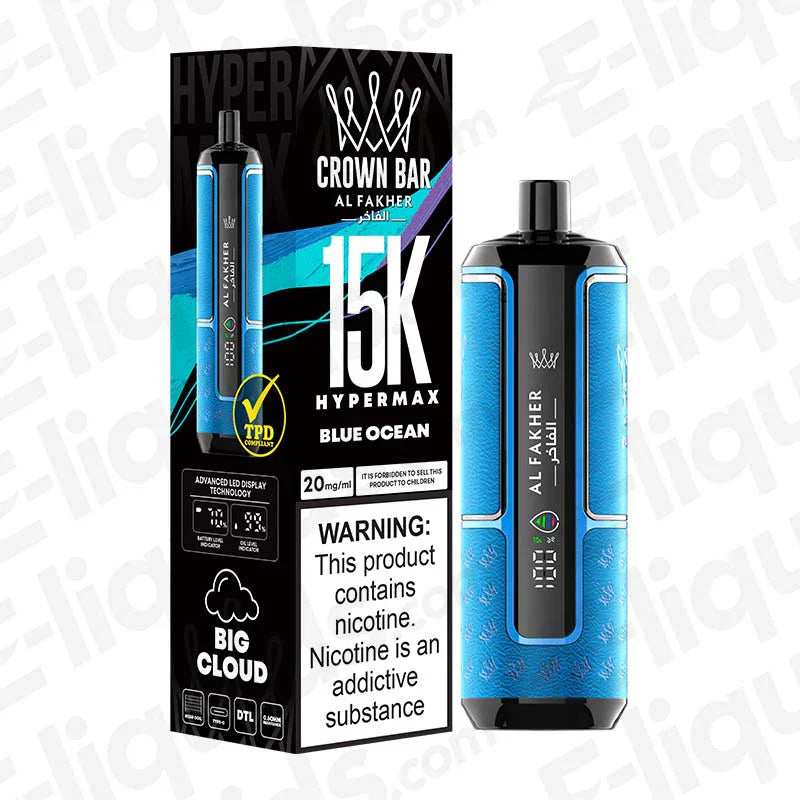 Al Fakher Crown Bar Hypermax 15K Puffs Disposable Vape Kit