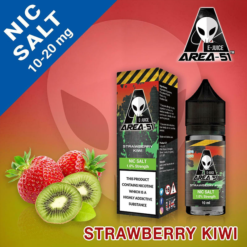 Nic Salt by Area 51 10ml Flavour 10mg/ml 20mg/ml Nicotine Salt Vape Juice UK - Uk Vapor Waves Nic Salt by Area 51 10ml Flavour 10mg/ml 20mg/ml Nicotine Salt Vape Juice UK - Uk Vapor Waves