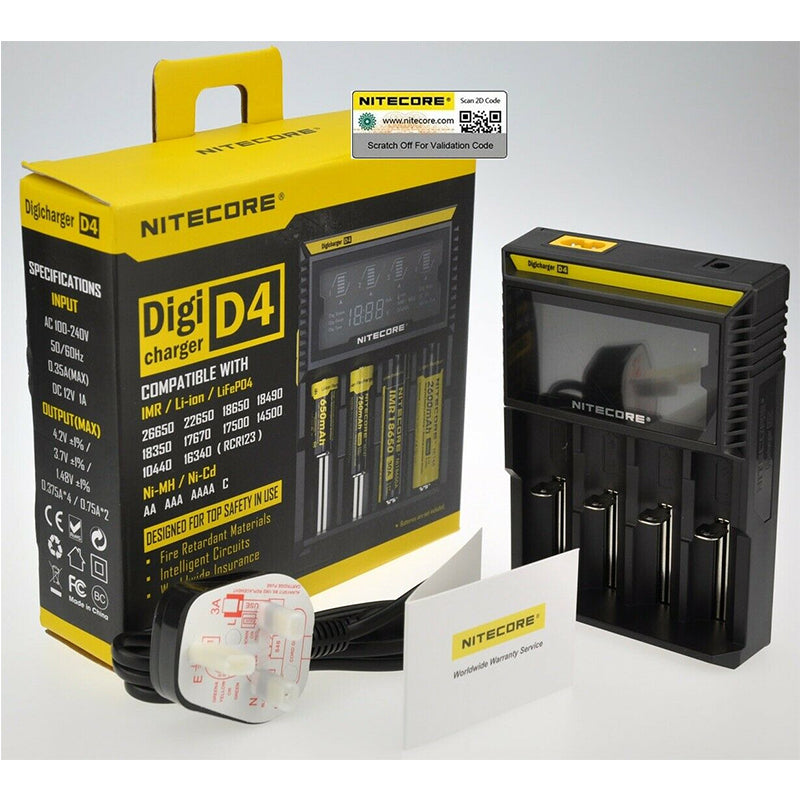 NITECORE I4 240V 4 Bay Intellicharge Universal Charger NITECORE I4 240V 4 Bay Intellicharge Universal Charger