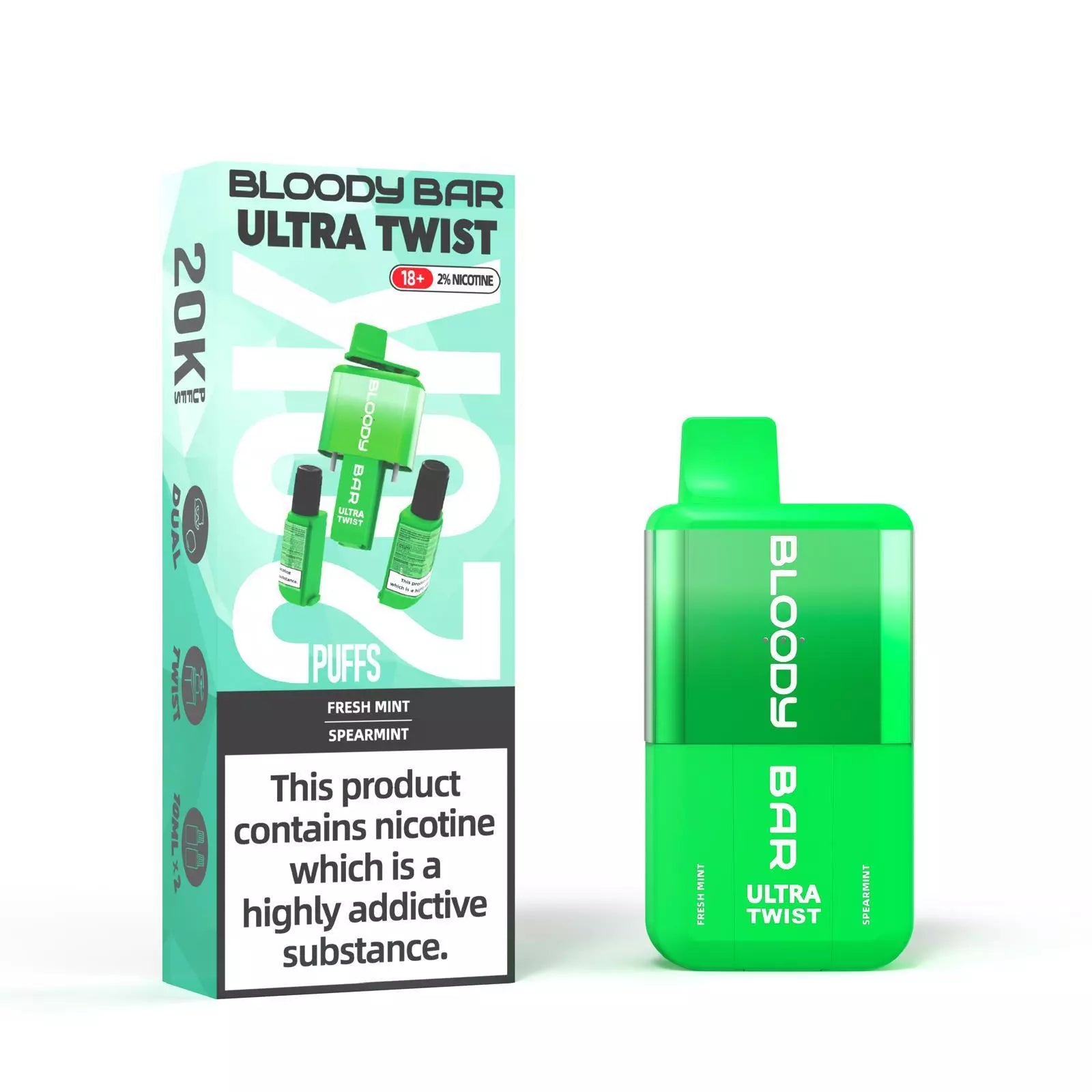 Bloody Bar Ultra Twist 20k Prefilled Pod Vape Kit 20000 Puffs Bloody Bar Ultra Twist 20k Prefilled Pod Vape Kit 20000 Puffs