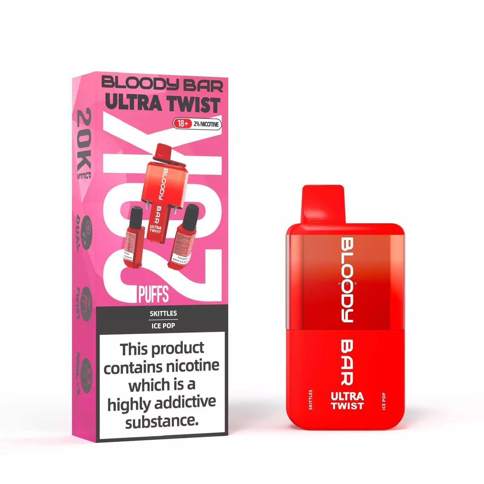 Bloody Bar Ultra Twist 20k Prefilled Pod Vape Kit 20000 Puffs Bloody Bar Ultra Twist 20k Prefilled Pod Vape Kit 20000 Puffs