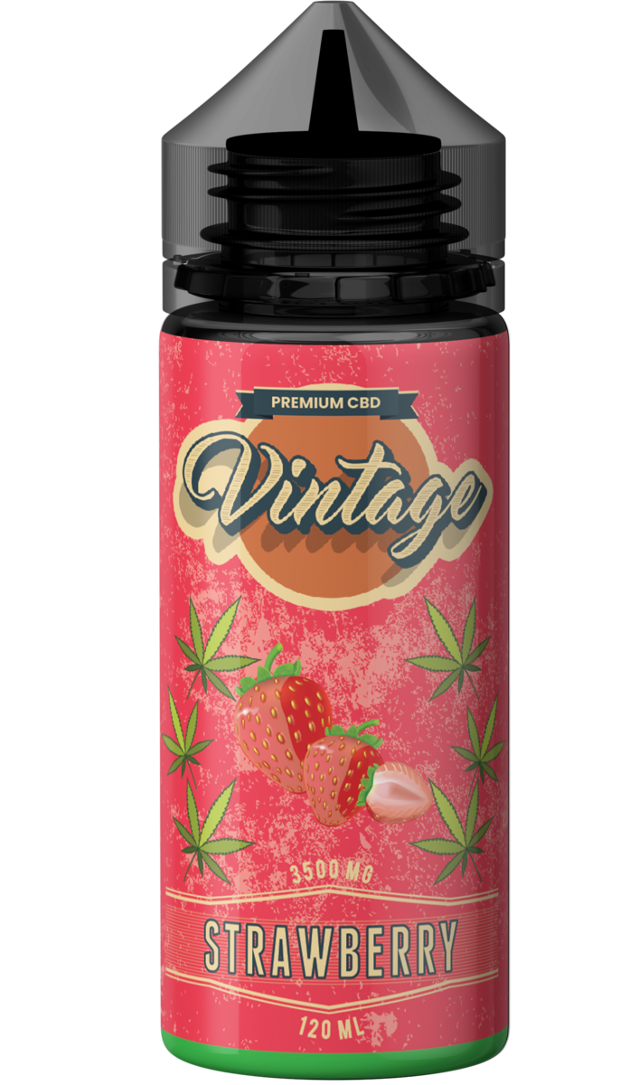 Vintage CBD E Liquid Strawberry 120ml 3500mg - Uk Vapor Waves Vintage CBD E Liquid Strawberry 120ml 3500mg - Uk Vapor Waves