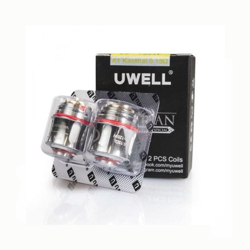 UWELL VALYRIAN COILS, A1, 0.15ohm, Genuine Replacement Coil Heads (Pk 2) 95-120W