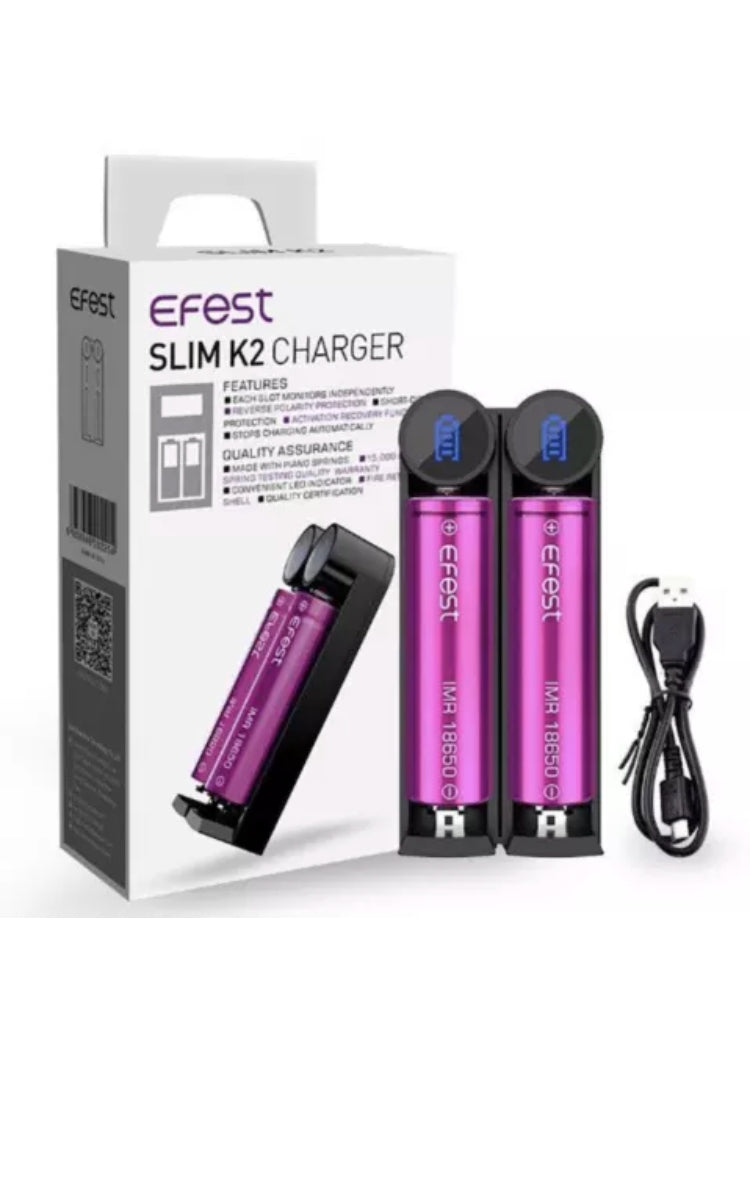 Efest Slim K2 Charger Dual Battery Charger 18650-20700-21700