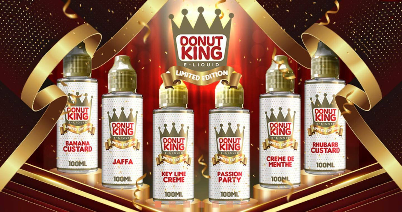 Donut King Limited Edition E Liquid 100ml Vape Juice 0mg 70/30 Custard Lime