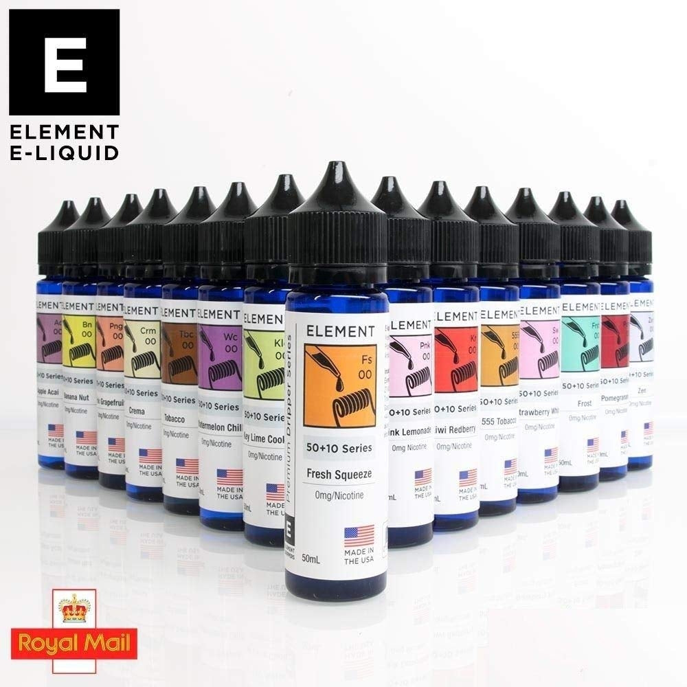 Element E-Liquid Dripper Vape Juice 50ml - Uk Vapor Waves Element E-Liquid Dripper Vape Juice 50ml - Uk Vapor Waves