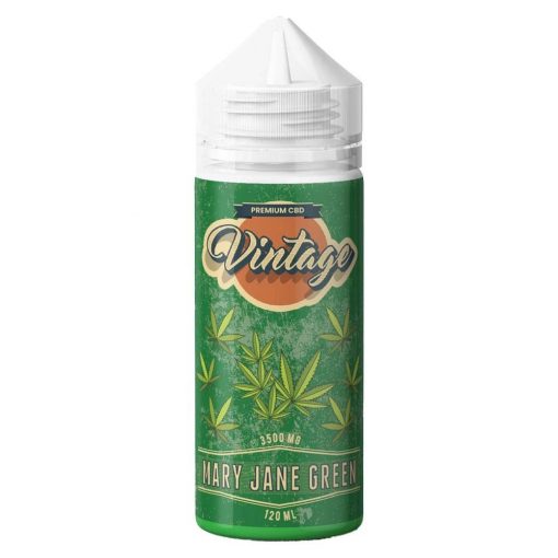 Mary Jane Green E Liquid CBD 3500mg By Vintage 120ml - Uk Vapor Waves Mary Jane Green E Liquid CBD 3500mg By Vintage 120ml - Uk Vapor Waves