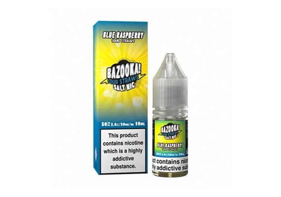 BLUE RASPBERRY (SOUR STRAWS) 10ML NIC SALT BAZOOKA - Uk Vapor Waves