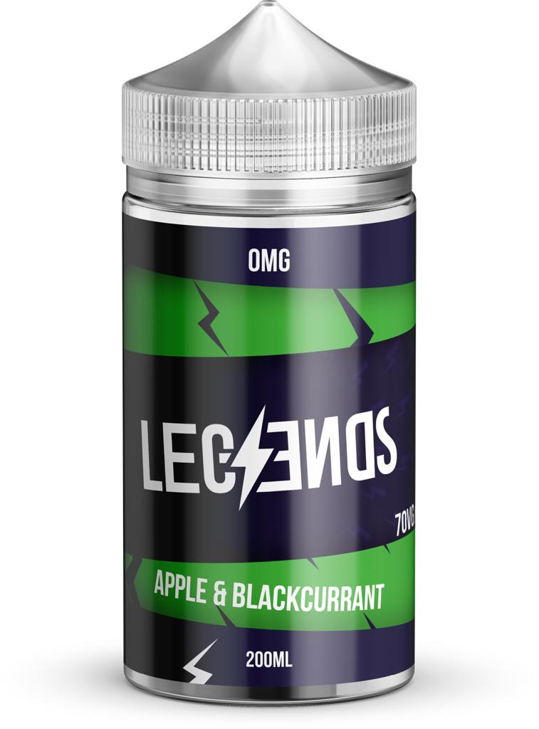 Apple & Blackcurrant Vape Juice By Legends E-Liquid 0mg 200ml 70/30