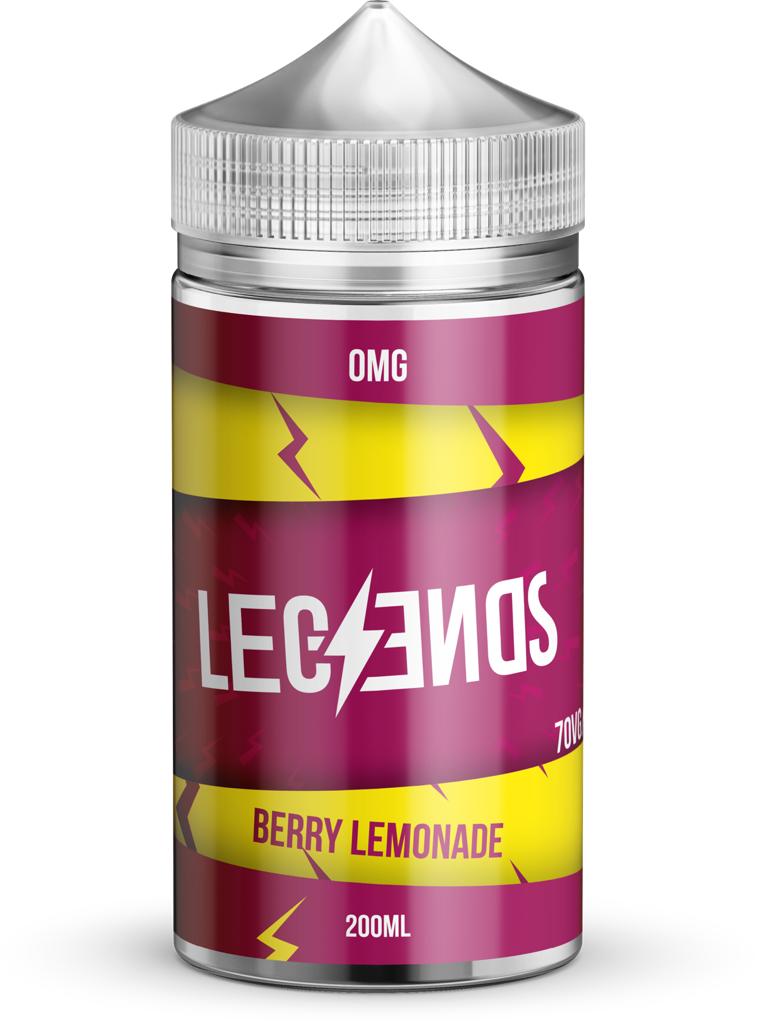 Berry Lemonade Vape Juice By Legends E-Liquid 0mg 200ml 70/30