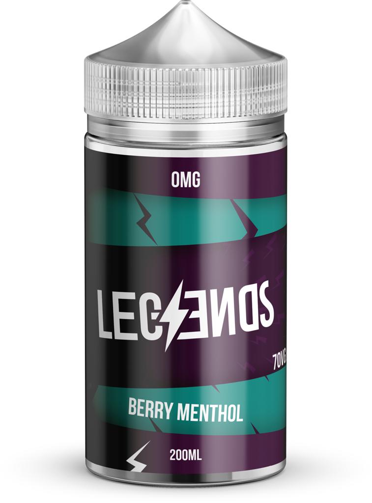 Berry Menthol Vape Juice By Legends E-Liquid 0mg 200ml 70/30