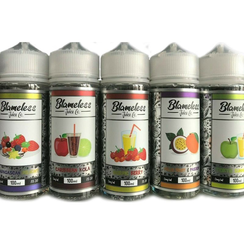 BLAMELESS JUICE 100ML E Liquid 8 Flavours 70VG E Juice 0MG Vape