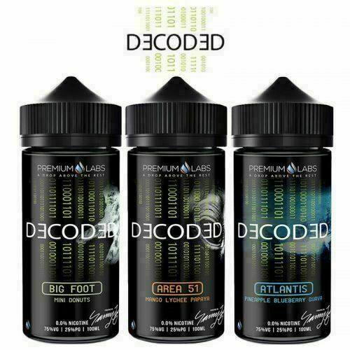 Decoded Premium Vape E-Liquid E Juice High 75%VG 100ml 0mg/ml No nicotine liquid