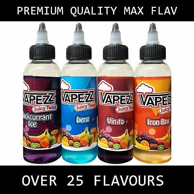 Vapezz 100ml E Liquid Vape Juice E Cigarette 0mg Ecig High VG Short Fill Nic Shot