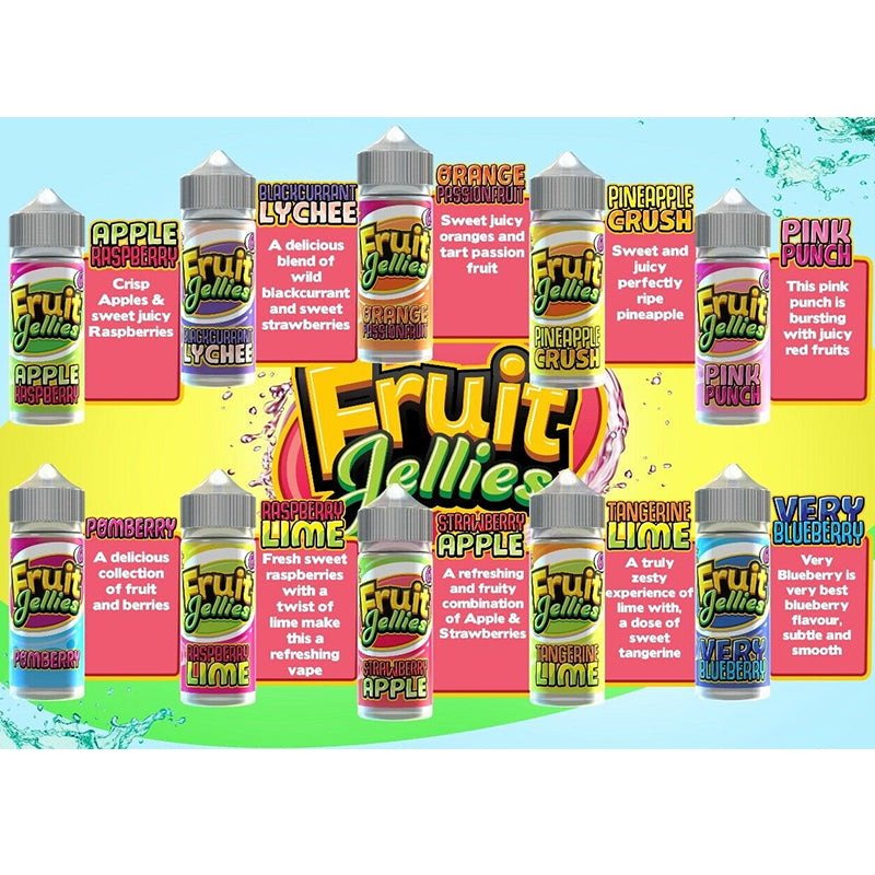 E LIQUID 100ML FRUIT JELLIES VAPE JUICE 70/30 SHORT FILL 0MG SUBOHM UK MADE